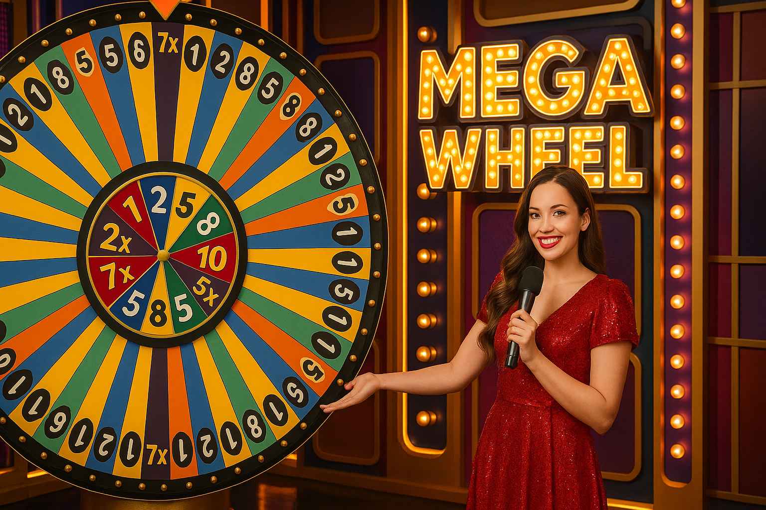 Jogador apostando na Mega Wheel pelo celular