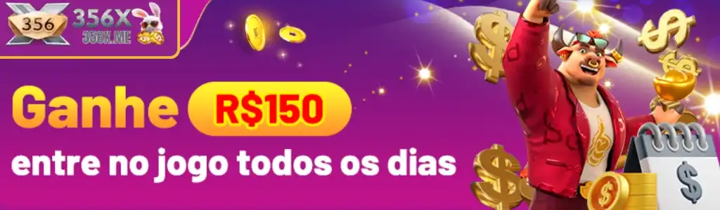 Promoção diária do 356X cassino com bônus de R$150